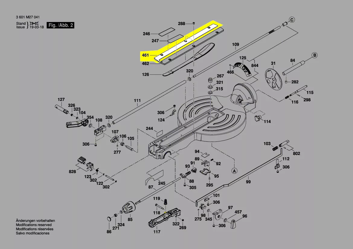 Plaque appui réf. 1 609 B04 263 Bosch